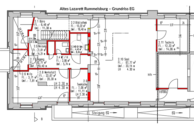 WiR – Wohnen in der Rummelsburger Bucht Nachbarschaftsverein – Altes Lazarett - Grundriss EG